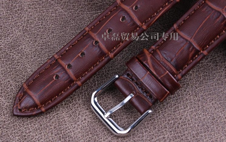 Часы наручные унисекс из натуральной кожи качественные черные и коричневые 18 мм