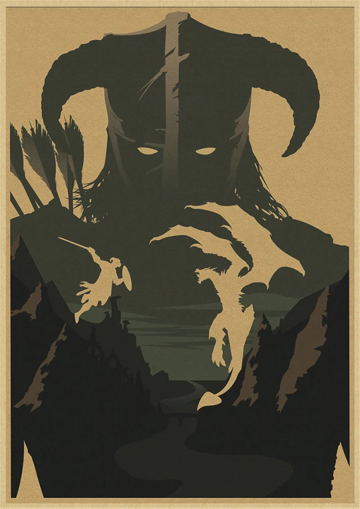 The Elder Scrolls Skyrim игра крафт-игра плакат домашний интерьер украшения рисунок core наклейки на стену - Цвет: Светло-серый