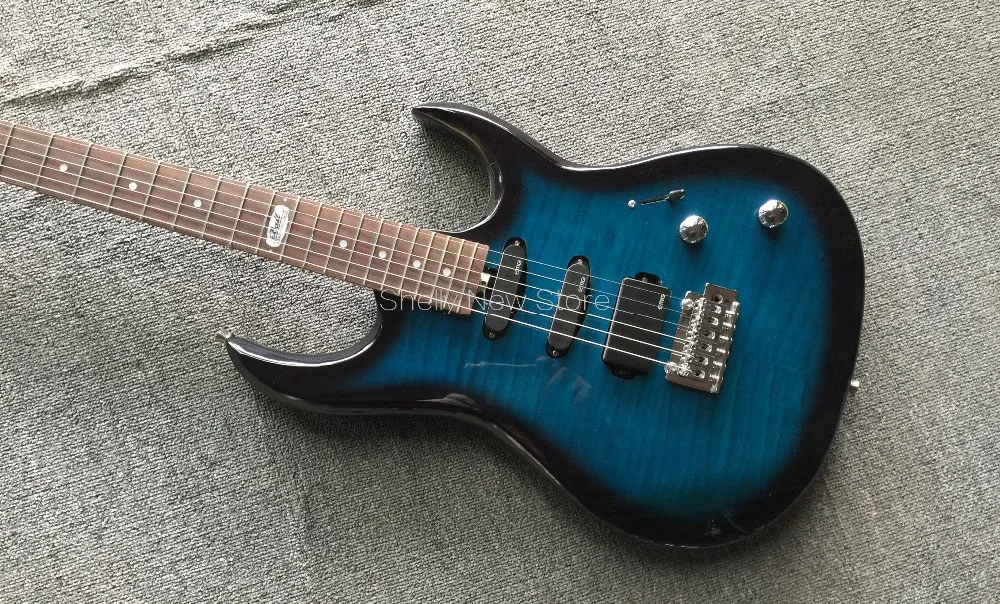Shelly магазин Фабрика Пользовательские синий musicman Luke 3 звукосниматели Блокировка тюнер 9 В батарея электрогитара Музыкальные инструменты магазин