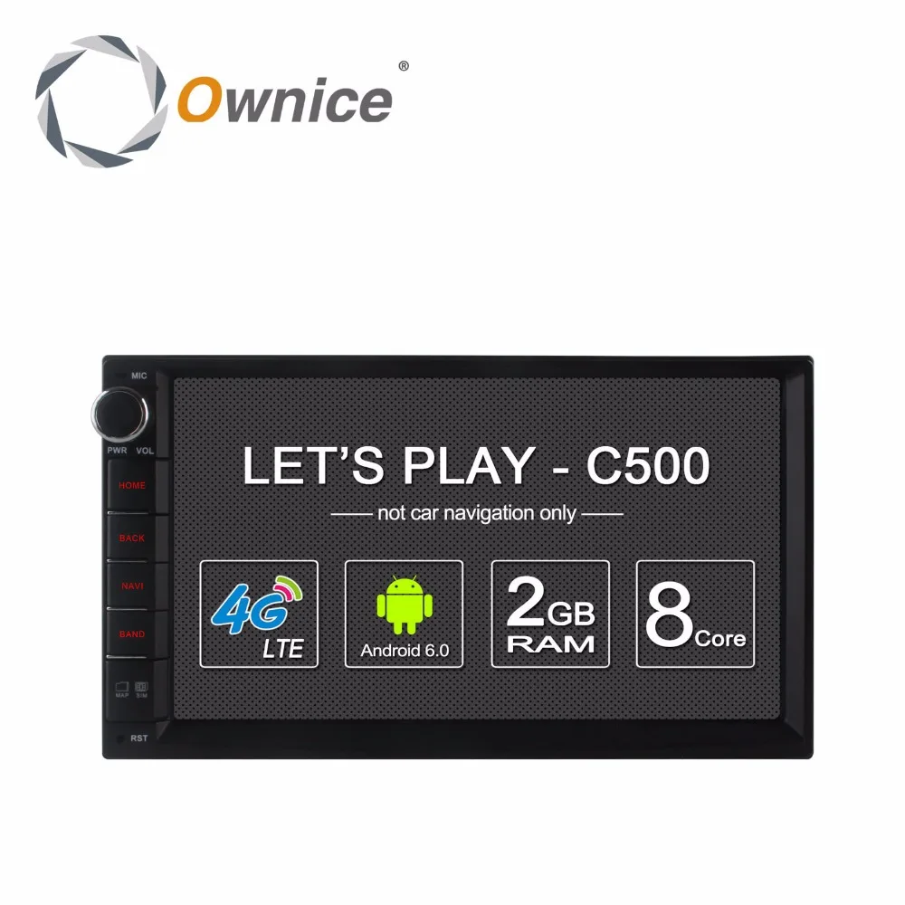 Ownice C500 Octa 8 ядерный Android 6 0 2G ram 32GB rom BT DAB поддержка 4G LTE SIM сеть 2Din универсальный