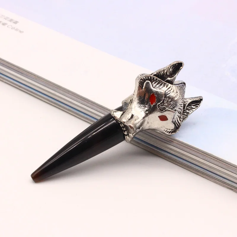 1pc 60mm Punk Natural Dauzy Wolf Jewelry Charm Findings DIY Women Men Drusy Necklace Pendant Keychain Decor Accessory D46 | Украшения и