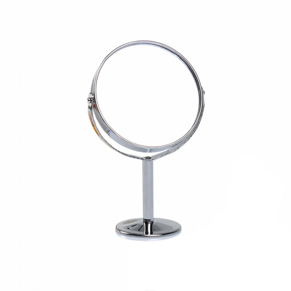 Новинка, серебряное настольное двухстороннее зеркало для макияжа с 1:2, увеличительное функциональное стекло, косметическое зеркало