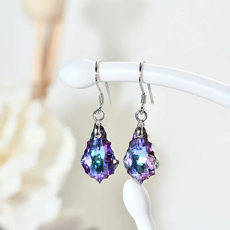Warme Farben 2019 100% 925 пробы серебряные женские серьги капли с кристаллами Swarovski