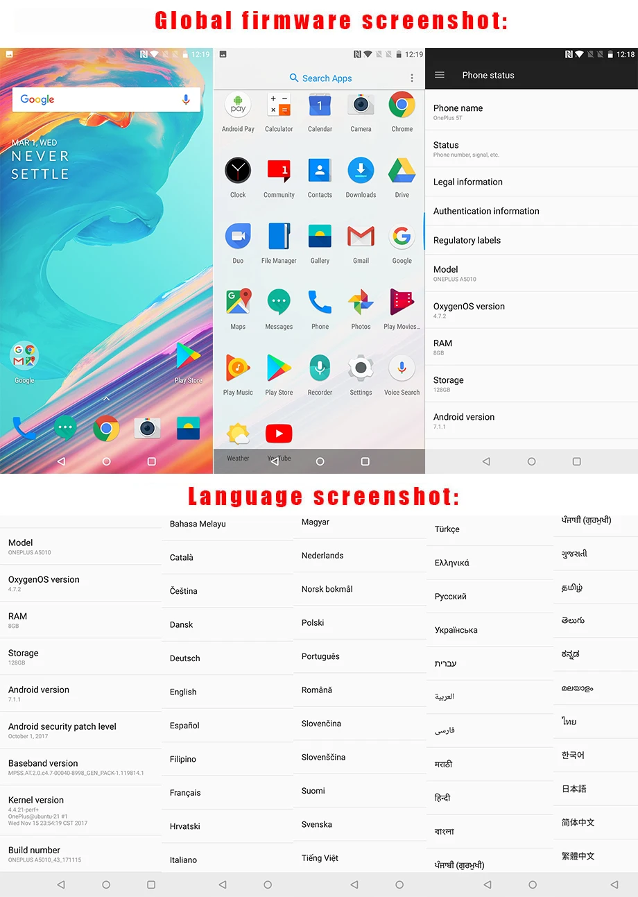 Мобильный телефон Oneplus 5 T, 6 ГБ, 64 ГБ, Восьмиядерный процессор Snapdragon 835, 6,01 дюймов, оптический AMOLED Android 7,1, зарядное устройство NFC