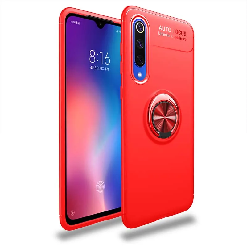 Red Red Чехол для Xiaomi mi 9T 9 SE mi 8 Pro CC9 CC9E A1 A2 A3 Lite 5X 6X Max 3 mi x 2 2S Pocophone F1 Play задняя крышка кольцевой чехол для телефона - Цвет: Red Red
