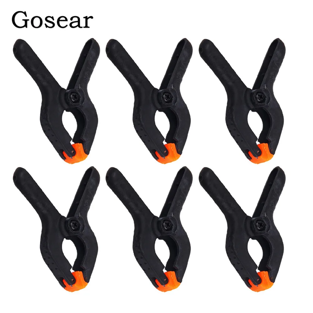 Gosear 6 шт. 2 дюймов аксессуары для фотостудий зажимы фотография фон держатель