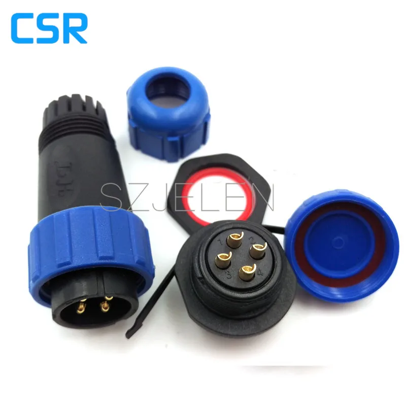 SP2110 4 контактный проводной разъем питания штекер и гнездо промышленный