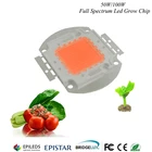 Гидропоники 1 Вт 3 Вт 5 Вт 50 Вт100 Вт, светодиодный чип для выращивания Epistar, светодиодный чип 35 мил, полный спектр 400 нм-840нм для внутреннего освещения растений