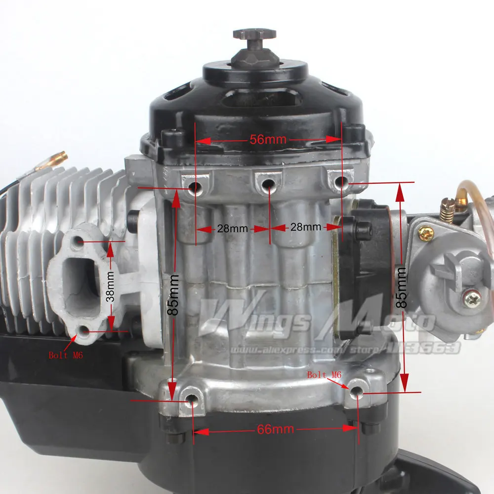 47cc 2-ход Двигатели для автомобиля Двигатель карманный мини велосипед Скутер ATV 7 Т