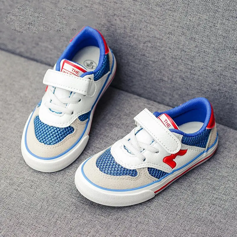 Huili kindergarten children's shoes for boys and girls leather &amp mesh upper light soft breathable kids outdoor sneaker | Детская