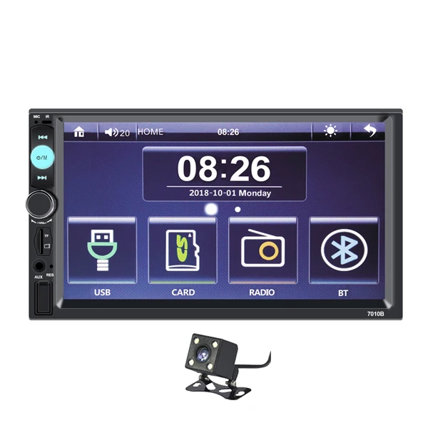 Iphone player-4led HD " Авторадио 2 din автомагнитола coche рекордер с сенсорным экраном автомобильная аудиосистема bluetooth Камера заднего вида ISO mp5 multimidio плеер 7010b - Цвет: Iphone player-4led