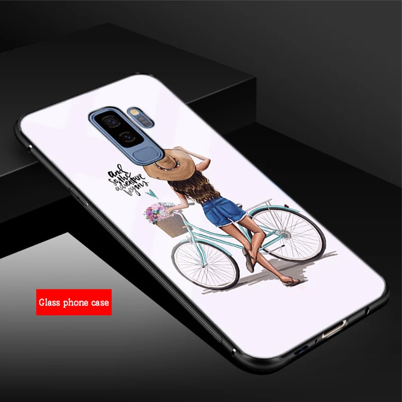 Жутким черепом сотовый Чехол из закаленного стекла для телефона для samsung Galaxy A6 A6S A8 A8S J6 J8 S8 S9 S10 PLUS, NOTE 8, 9