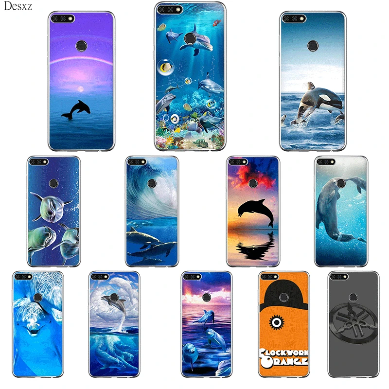 Чехол Gerleek для телефона с рисунком океана Дельфина танцев и прыжков чехол Huawei Honor