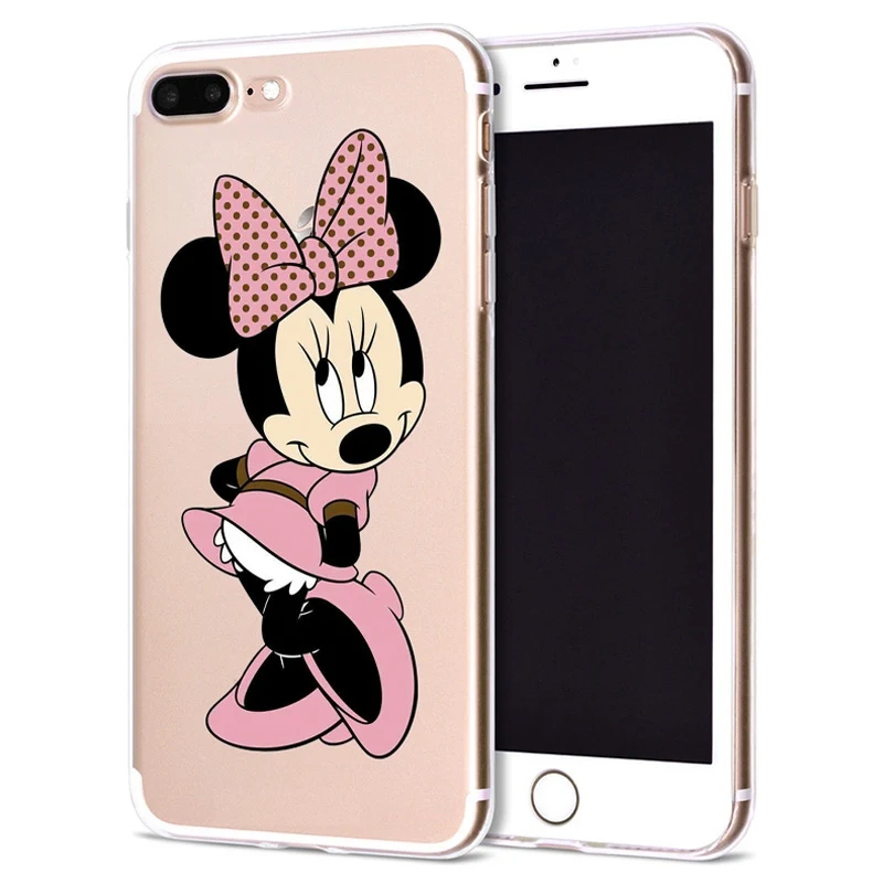 Чехол для Apple iPhone 6 6S 7 Plus X 10 милый мягкий чехол из ТПУ с Минни Оригинальный 8 B313 |