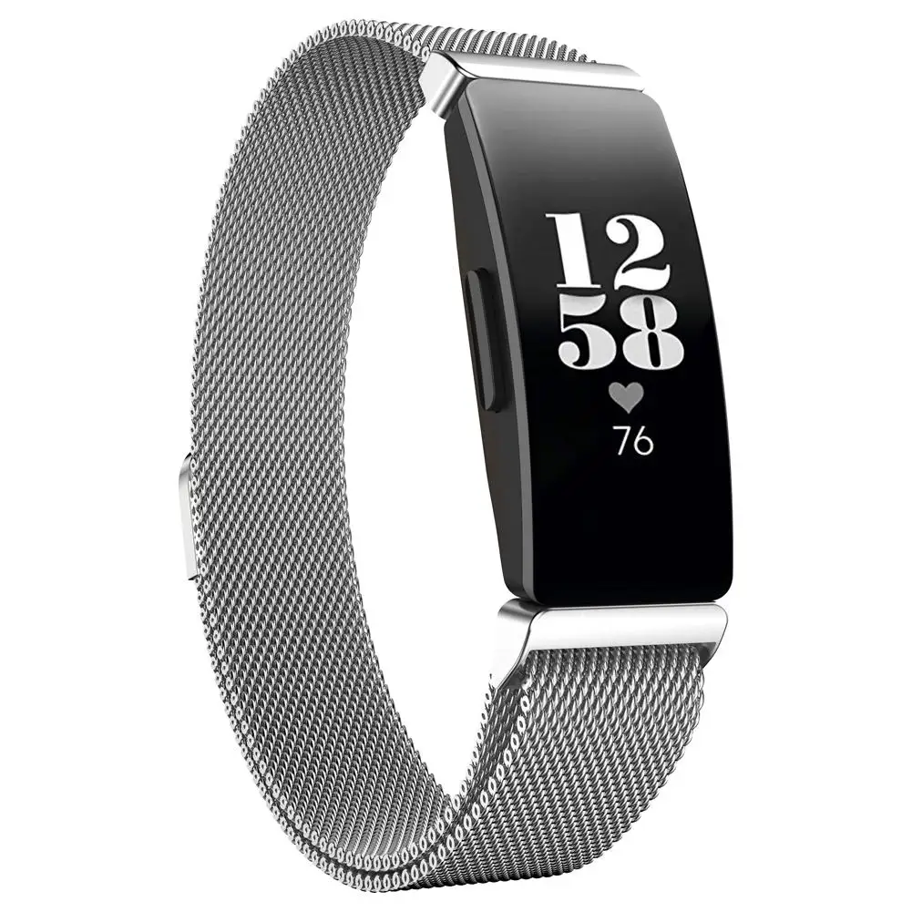 Ремешок для Fitbit Inspire HR трекер Миланского наручного ремешок с магнитной пряжкой сменсменный браслет из нержавеющей стали