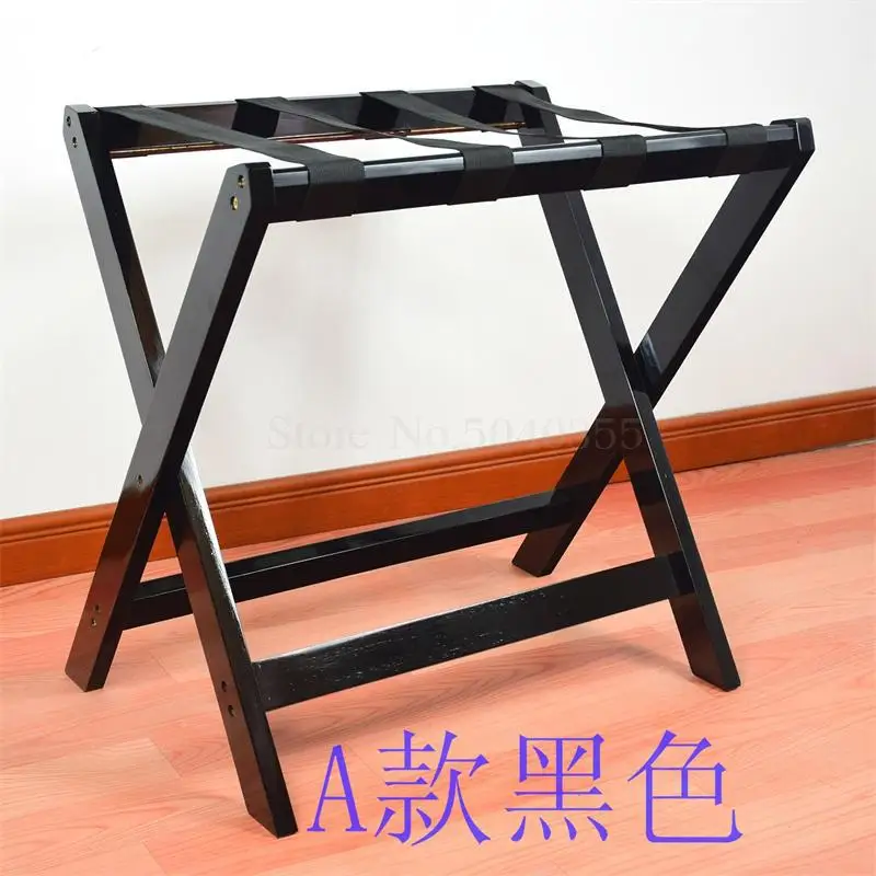 Solid wood luggage rack hotel floor folding racks home bedroom put sleep clothes simple shelves - Цвет: VIP 1