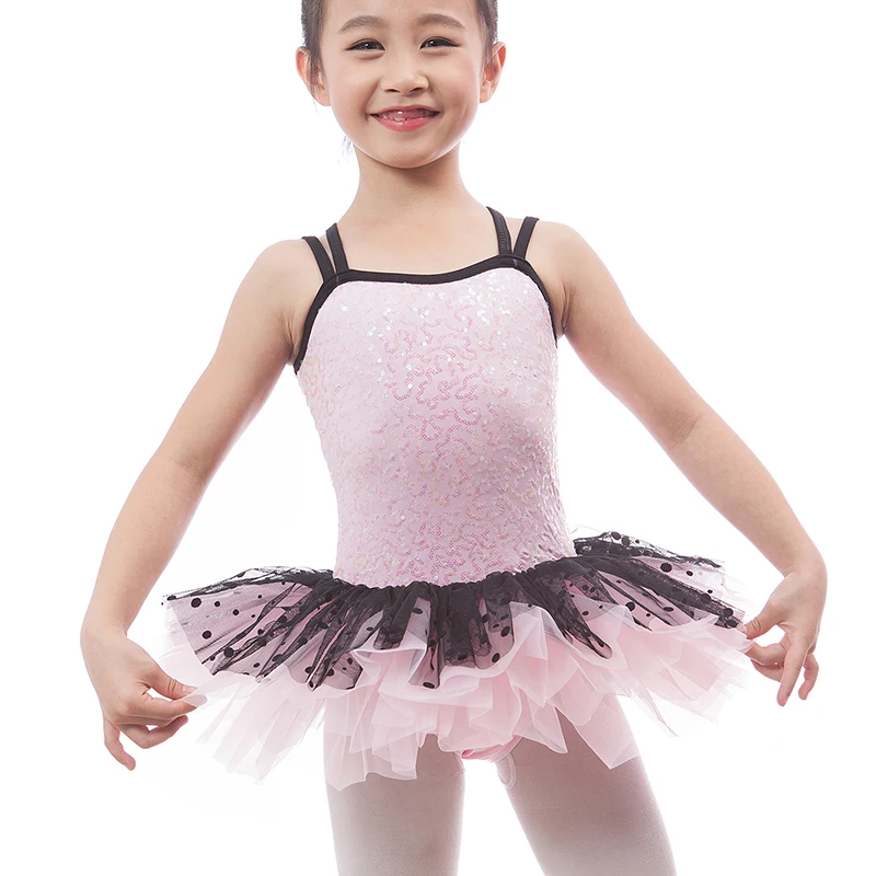 Лидер продаж новинка розовый лифчик балетная пачка с блестками для детей