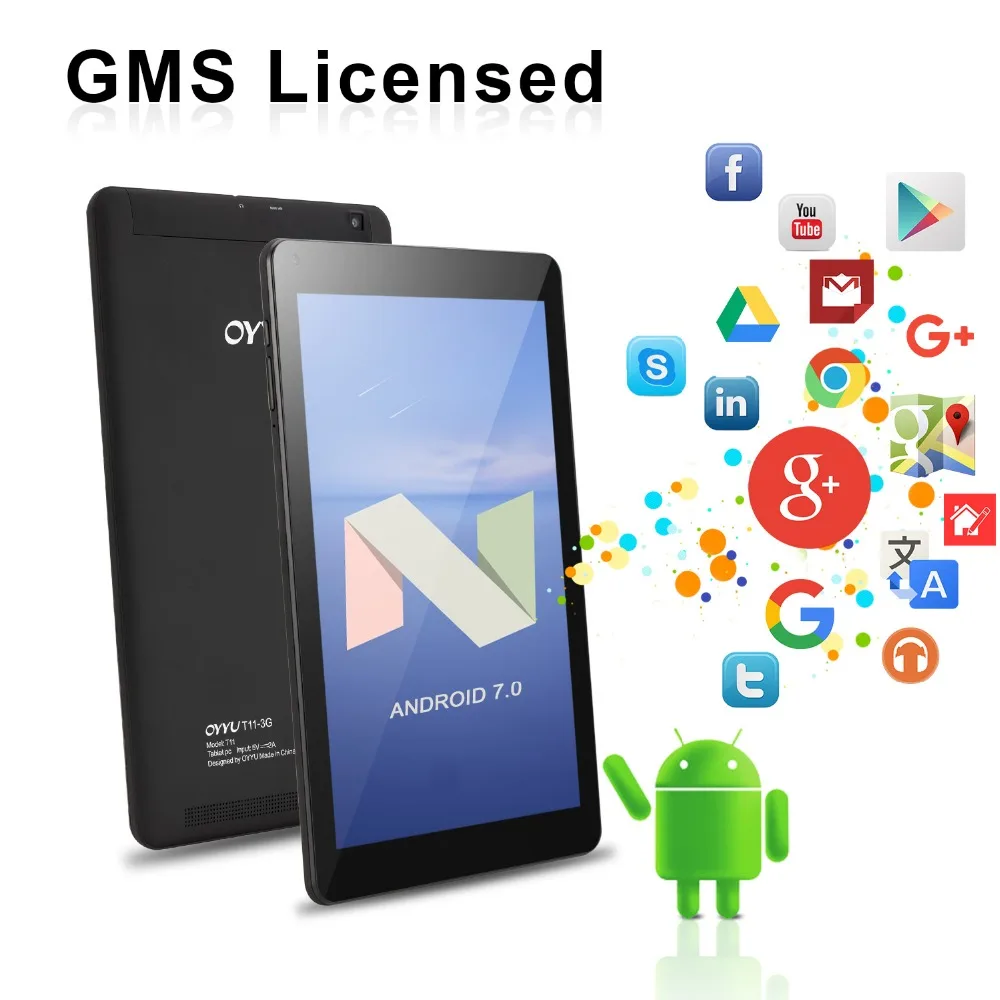 OYYU T11 10 1 дюйма Phablet Android 7 0 MT8321A/B 4 ядра 1. 3g Гц Телефонный звонок Tablet pc 1G RAM + 16 ГБ