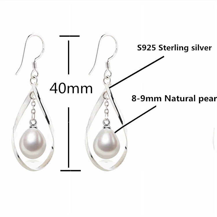 2018 NEW celebrity fashion design Exaggerated style Perfect drop pearls earring Fashion sterling silver Drop Earrings for women | Украшения