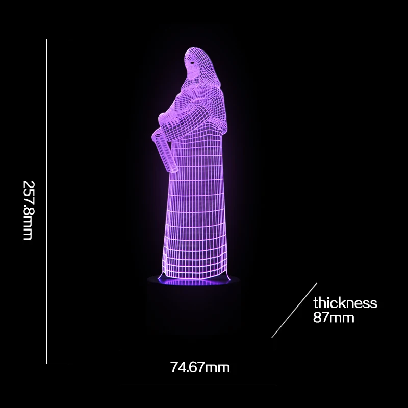 Фото Новинка 3D LED греческие Атмосфера ночь лампа USB Мощность красочные настольная Новинка 3D LED греческие Атмосфера ночь лампа USB Мощность красочные настольная