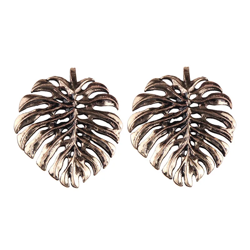 gold color 7 Girlgo модные серьги в виде металлического листа для женщин геометрические длинные женские серьги-подвески Золото Серебро Цвет Винтаж Бижутерия - Окраска металла: gold color 7