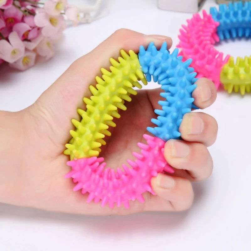 Собака игрушки Жевательная игрушка для собак зубов силиконовый укус кольцо