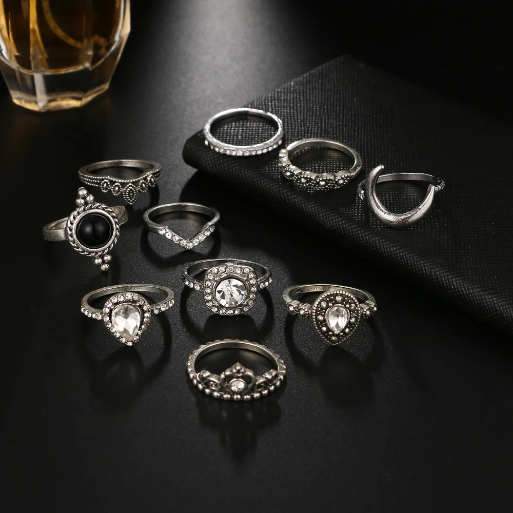 IFMIA искусственный богемный ретро Драгоценный Камень Корона кристалл луна сердце