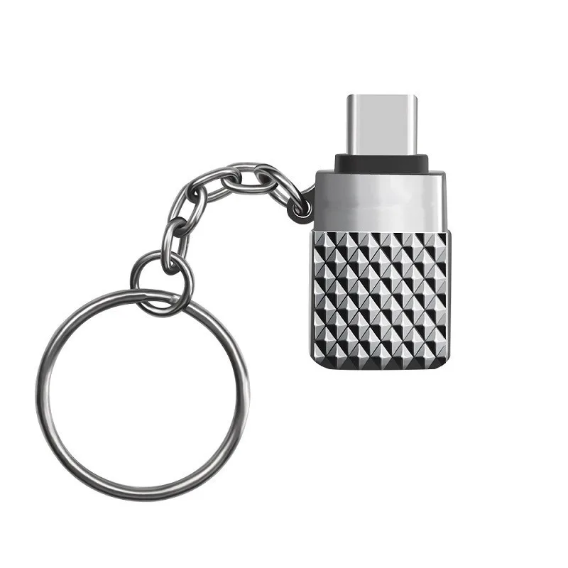 Robotsky Тип C OTG адаптер Micro USB Женский тип-c Мужской конвертер кабель с цепью для samsung Galaxy S8 S9 huawei P20