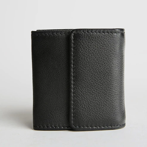 Black 2 SIMLINE Кошелек для монет из натуральной кожи, Винтажный Мужской Женский маленький мини кошелек на застежке, кошельки, Карманный чехол, сумка для хранения, держатель для мужчин и женщин - Цвет: Black 2