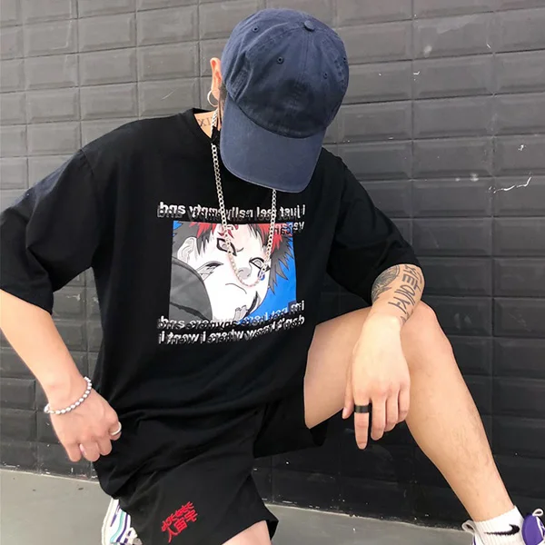 Harajuku футболки женская летняя одежда шикарная Ulzzang трендовая полосатая большая футболка с коротким рукавом Свободная Студенческая футболка - Цвет: Xian 615 hei