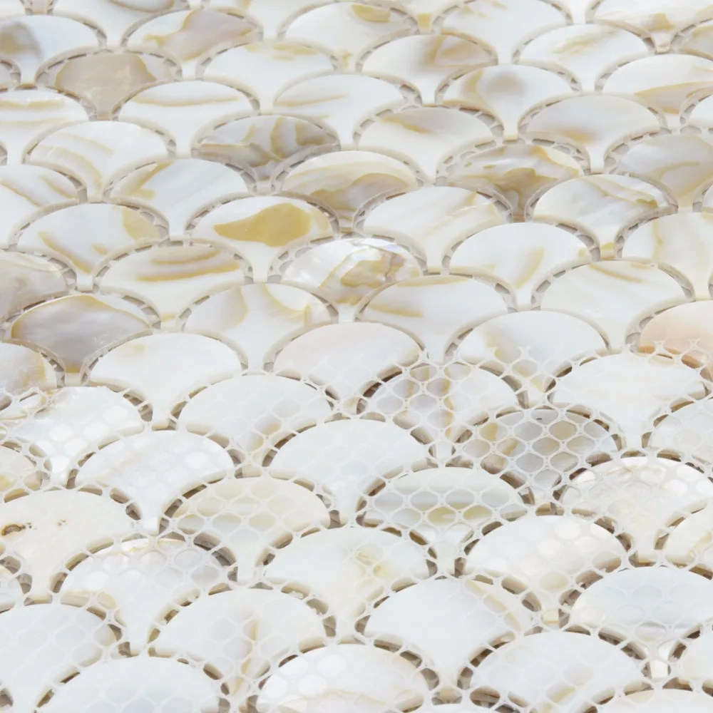 Перламутровые цветные стеновые панели для ванной комнаты веерообразные рыбьи