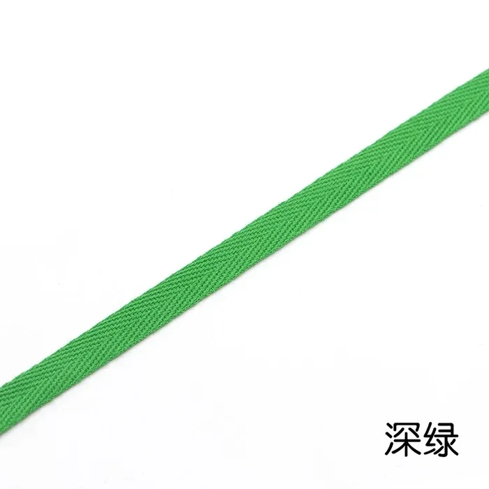 Green Красочные 10 мм шеврон хлопок ленты тесьма сельдь Bonebinding ленты кружева обрезки для упаковки аксессуары DIY 5 ярдов - Цвет: Green