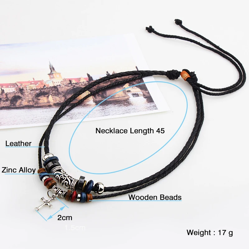 MNWT богемные Модные мужские ожерелья из натуральной кожи старинная монета кулон