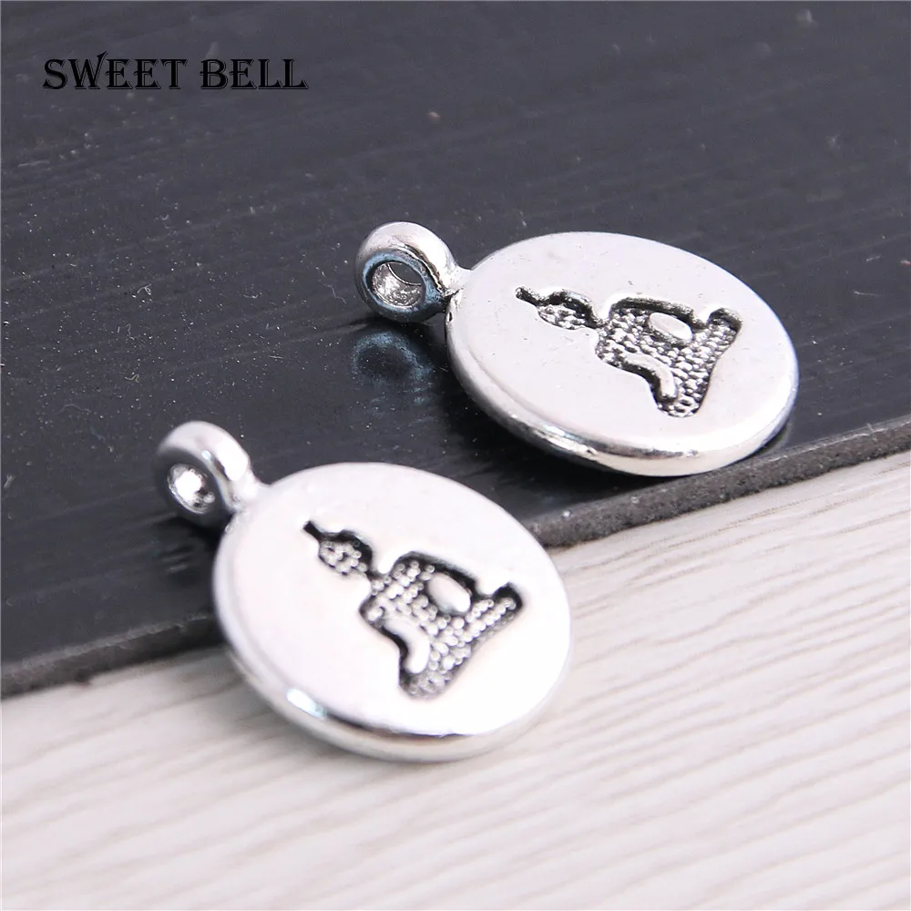 SWEET BELL 40 шт. 14*19 мм Металлические Подвески для йоги DIY изготовления ювелирных
