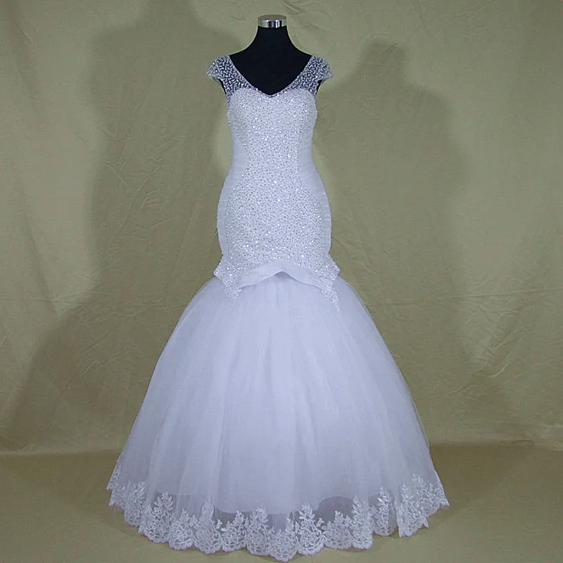 QQ Lover New Mermaid Wedding Dress With Video Custom-made African Styles Gown Dresses | Свадьбы и торжества