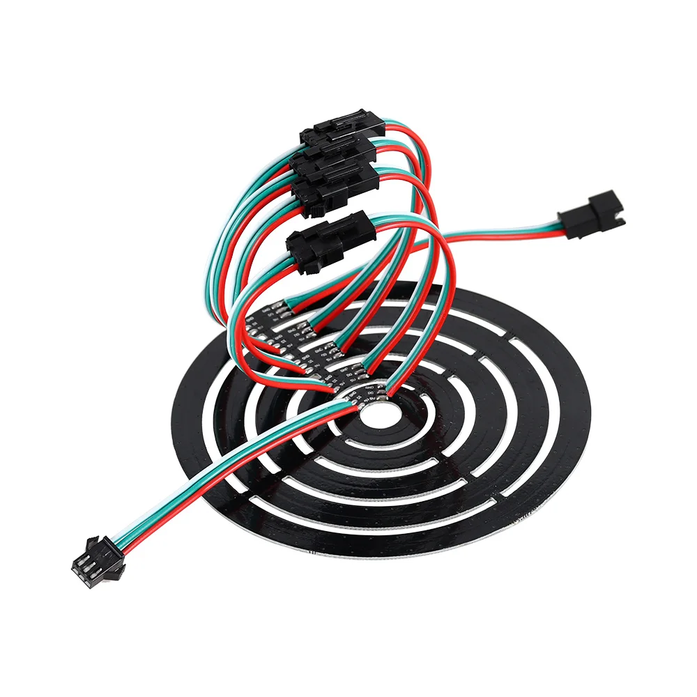 Светодиодное кольцо WS2812B IC 5050 RGB 1 бит 8 16 24 35 45 светодиодный модуль ws2812