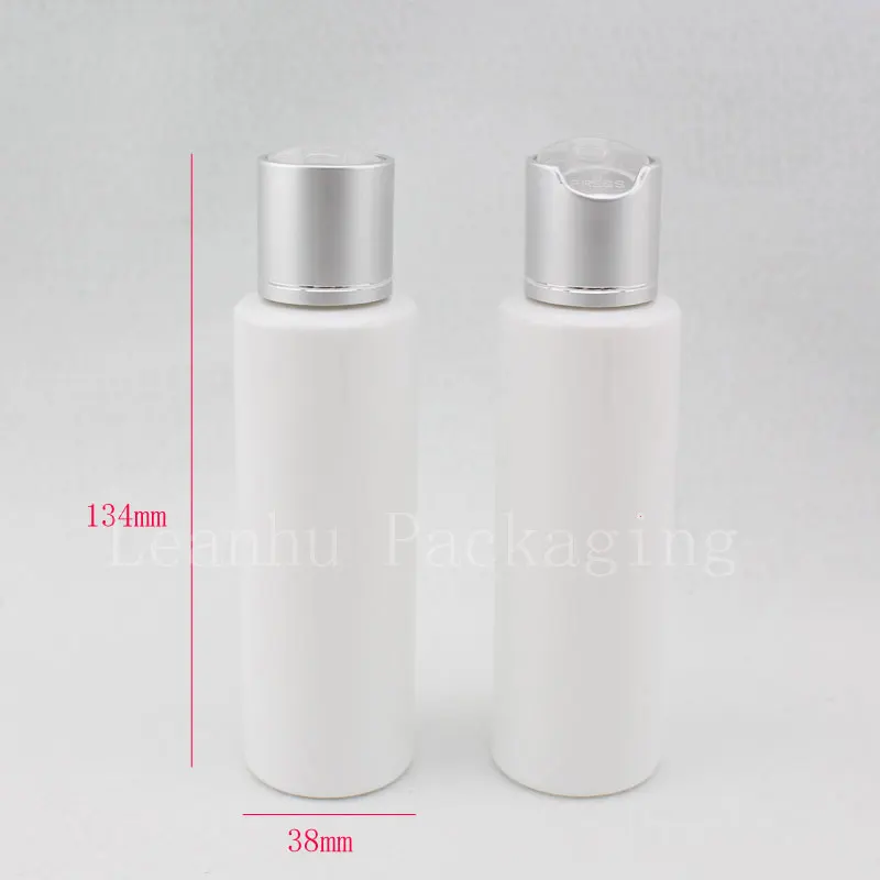 Оптовая продажа 100 мл белые круглые пустые косметические пластиковые бутылки для