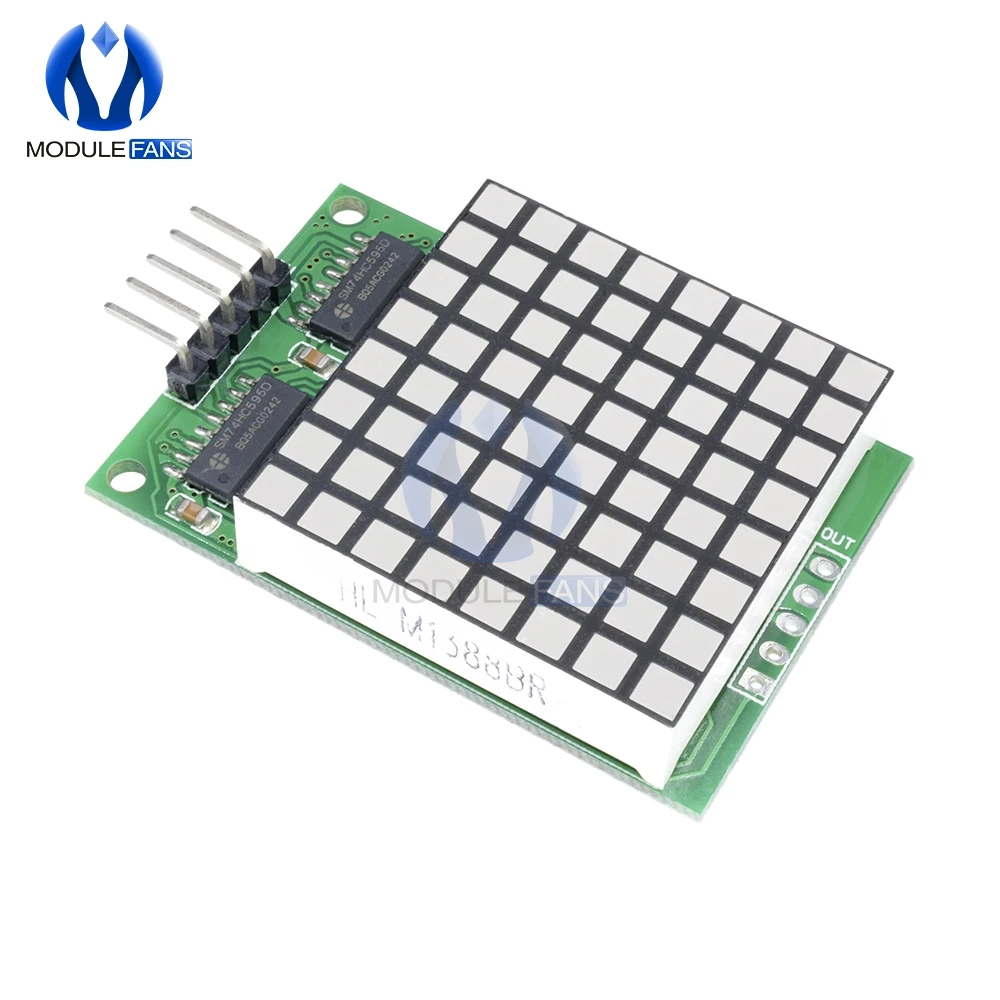8x8 8*8 8X8 квадратная матрица Красный светодиодный дисплей модуль привода Dot 74hc595 для