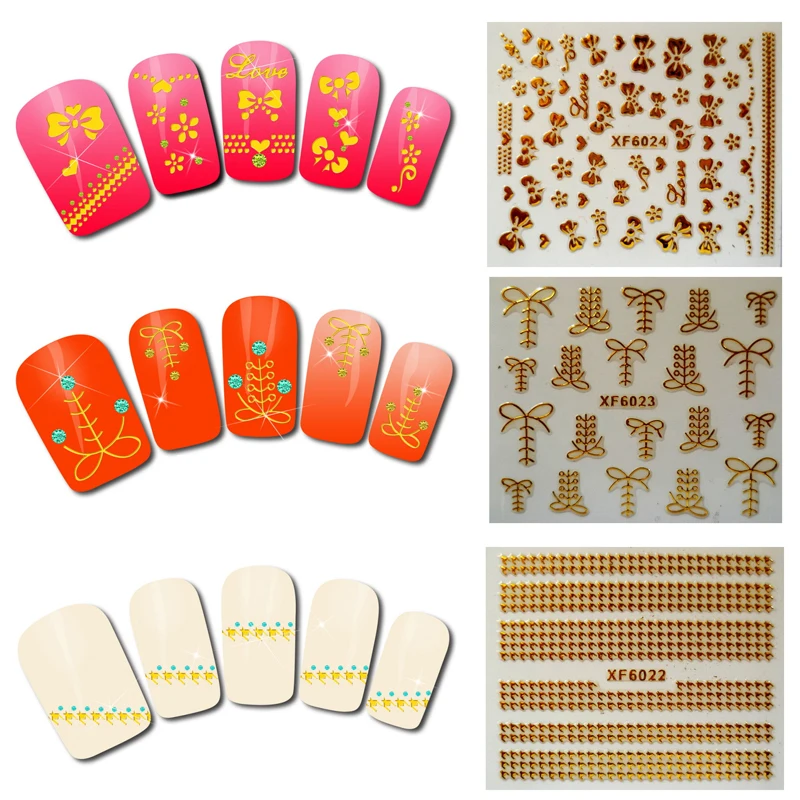 3D стикер для ногтей наклейка на заднюю панель роскошный дизайн все маникюра