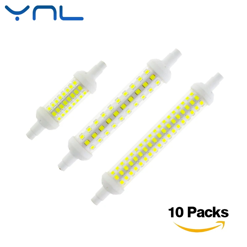 YNL 10 шт. R7S светодиодный лампа 6 Вт 9 12 78 мм 118 135 SMD 2835 Светодиодный светильник J78 J118 J135
