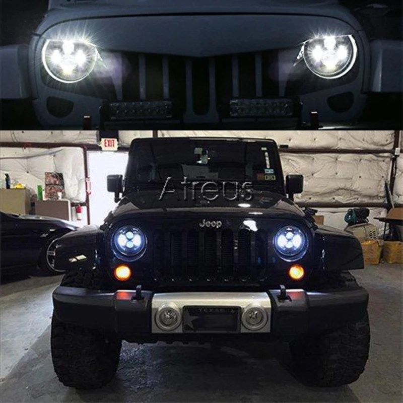 Автомобильная фасветильник Atreus в сборе для Jeep Wrangler JK CJ аксессуары 1 пара 7 дюймов 40