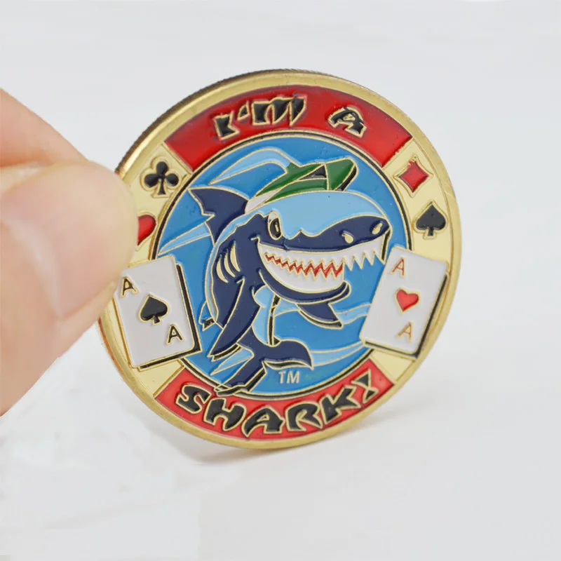 Металлическая монета покерные карты защита Техасский Холдем фишки для азартных