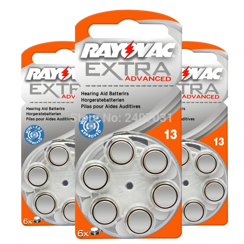 60 шт. батарейки для слуховых аппаратов Rayovac Аккумулятор Zinc Ai13 A13 P13 PR48 усилителя