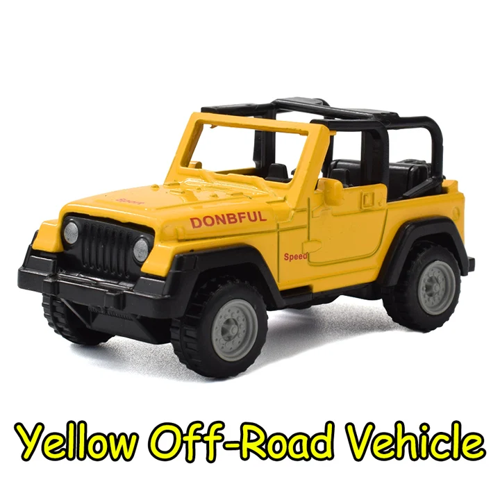Yellow 3 цвета детские игрушки литые под давлением джипы Wrangler Открытый Топ внедорожники мини-модели игрушки для детей мальчиков Glide автомобиль игрушки подарки - Цвет: Yellow
