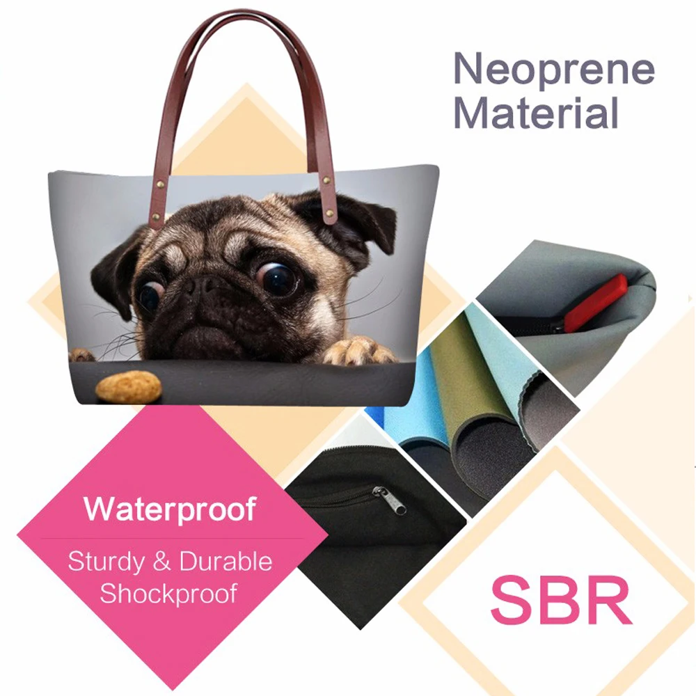 Женская сумка для покупок FORUDESIGNS Boston Terrier большая летняя розовая тоут девочек