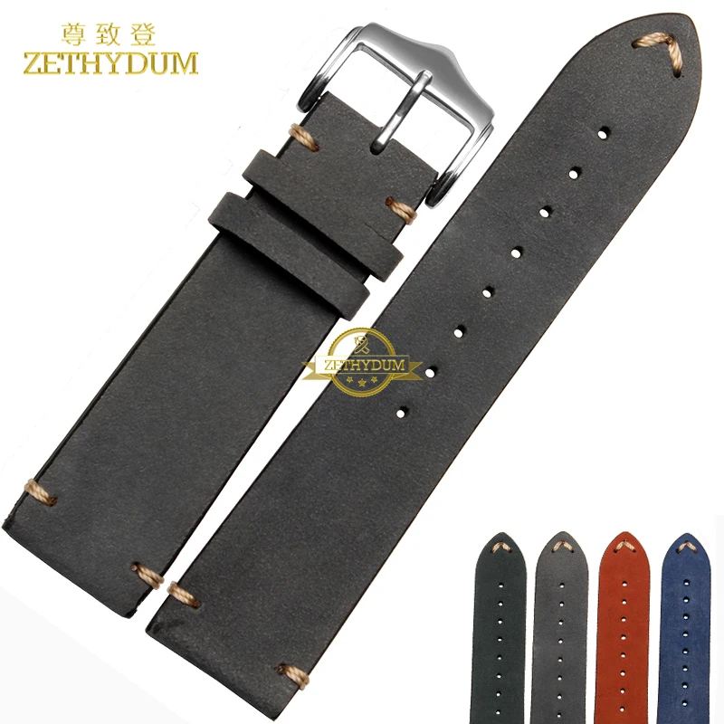 Ретро матовый браслет из натуральной кожи ручной работы ремешок для часов