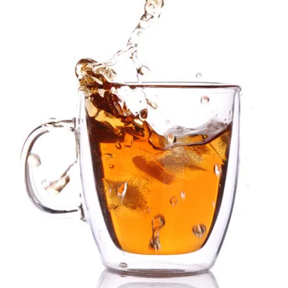 

Double Wall Cup Coffee Beer Handmade Drinkware With Handle 400ML