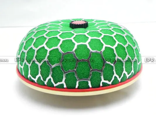 Стайлинг автомобиля зеленый 80 мм супер мощный воздушный фильтр Впускной поток