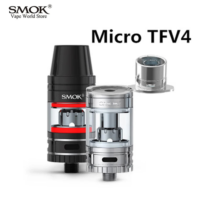 Электронная сигарета smok Micro TFV4 бак жидкостью Vape коробка мод 510 нить вапорайзер