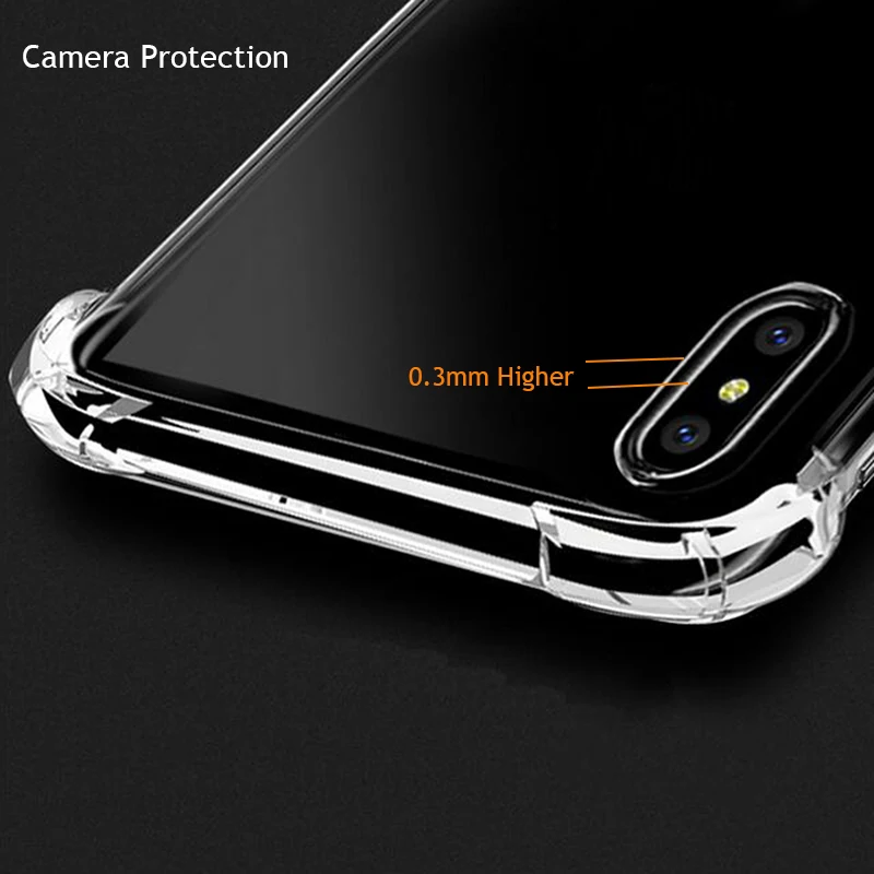 Прозрачный защитный чехол для iPhone 8 тонкий жесткий на заднюю панель воздушная